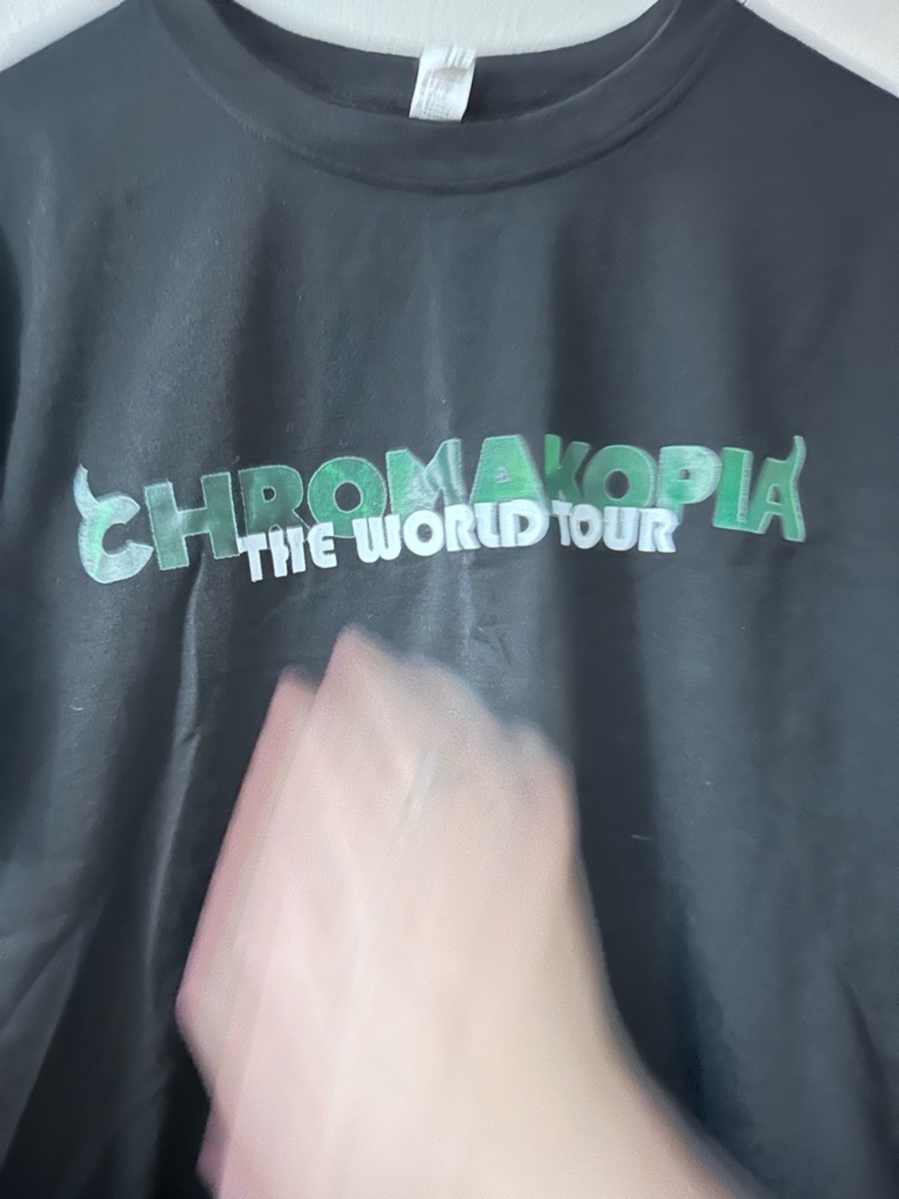 Black 'Chromokopia The World Tour' Graphic Tee Tyler the creator faux - Picture 3 of 6